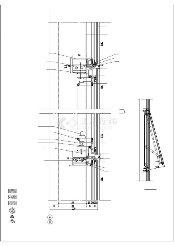 某地二十层五星级酒店明框玻璃幕墙施工图设计方案